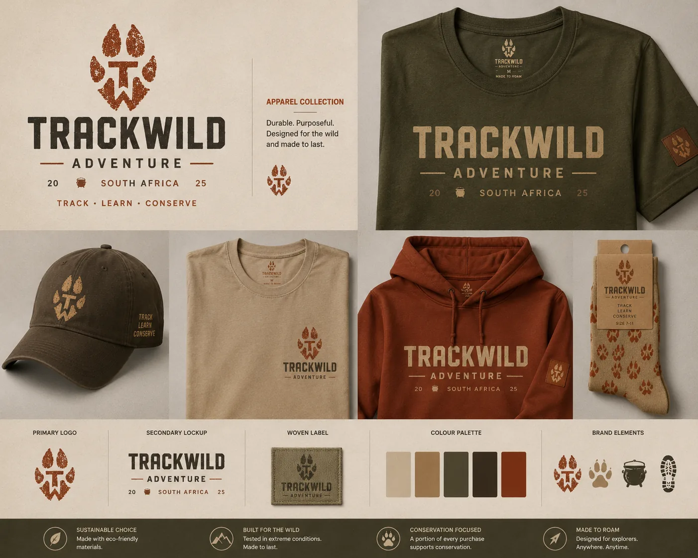 Trackwild outdoor apparel mockup